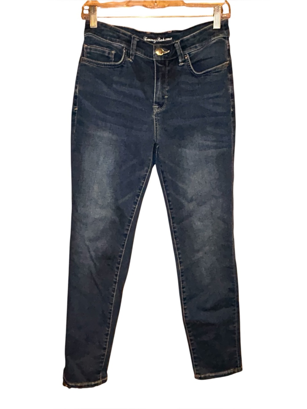 Tommy Bahama Straight Leg Jeans Women’s 2x28 Stretch Dark Wash Blue Denim